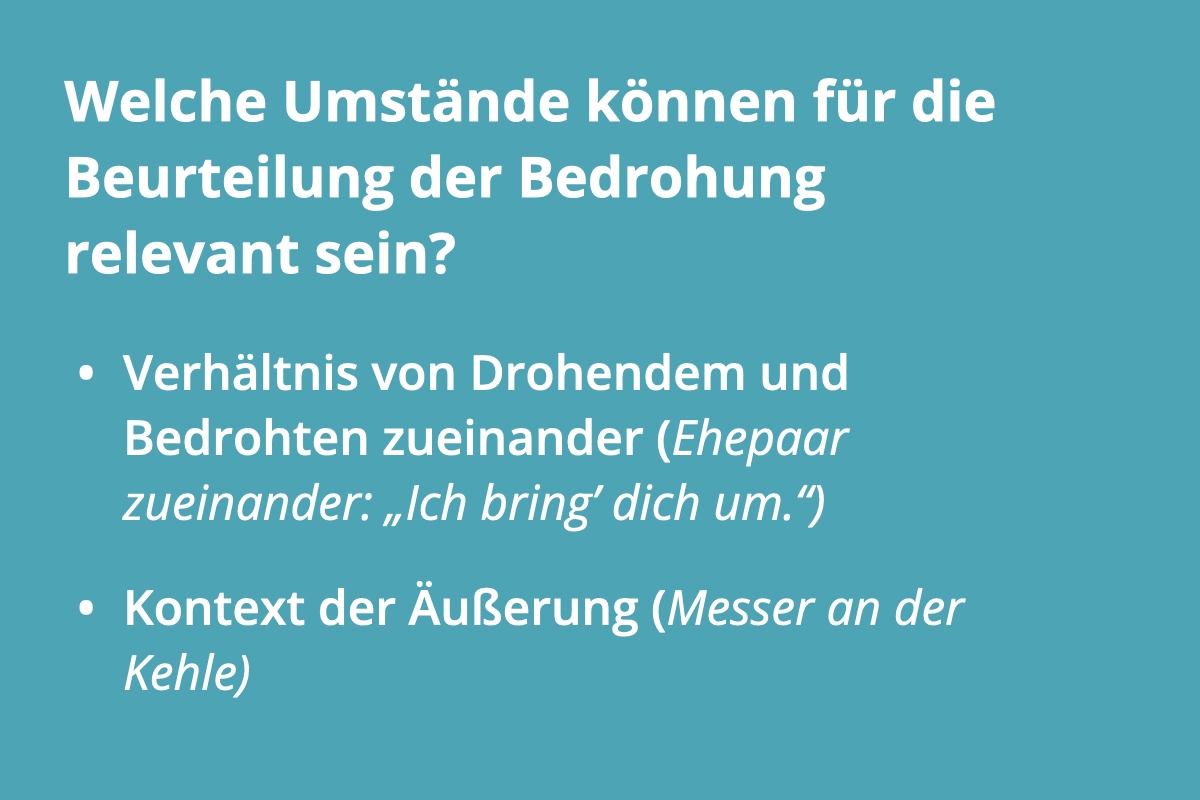 Anzeige wegen Bedrohung. Rechtsanwalt hilft und erklärt, was passiert und was zu tun ist.