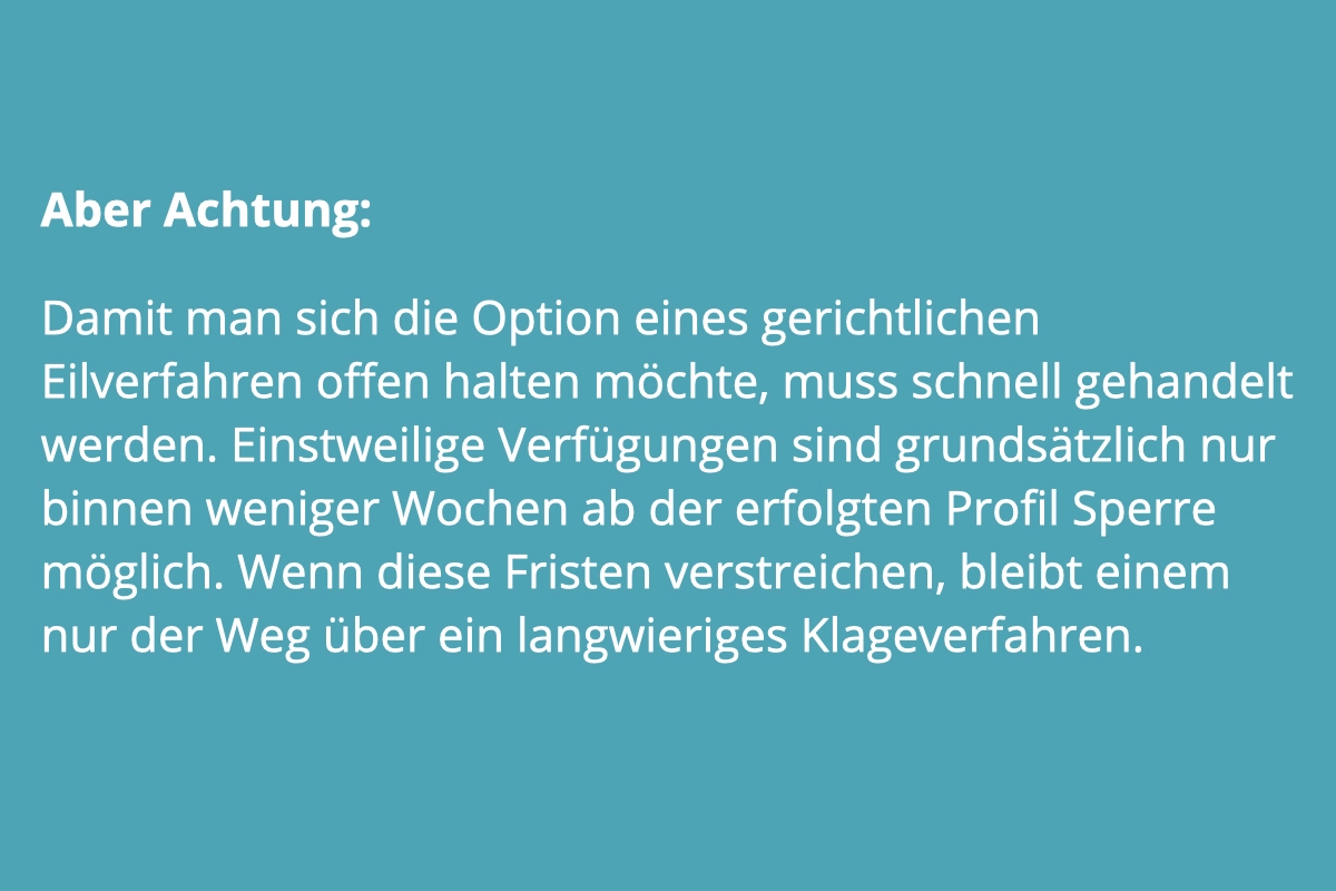 Instagram Konto gesperrt: Was kann ich tun? Anwalt hilft bei deaktiviertem Instagram Konto!