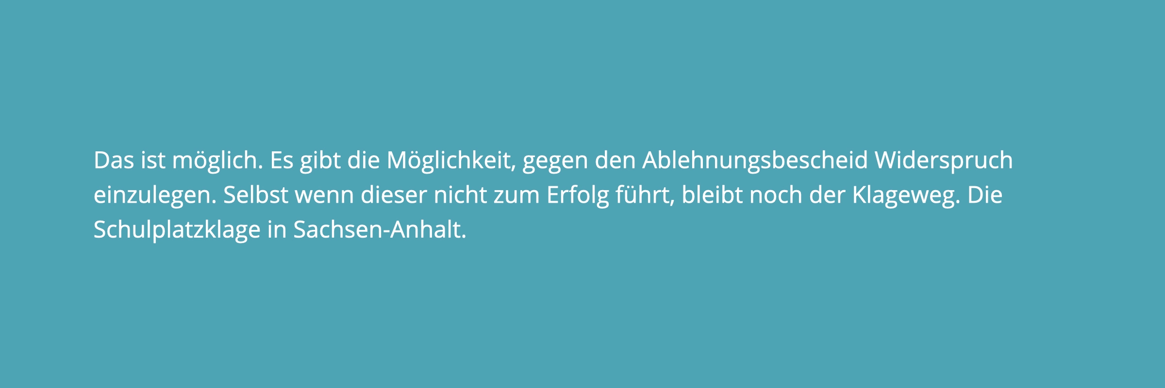 Widerspruch einlegen und Schulplatz in Sachsen-Anhalt einklagen.