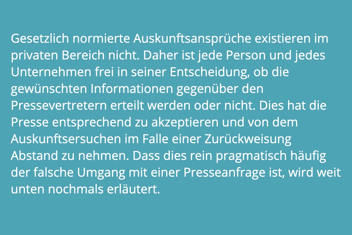 Auskunftsansprüche mit anwaltlicher Hilfe im Umgang mit Presseanfragen durchsetzen.