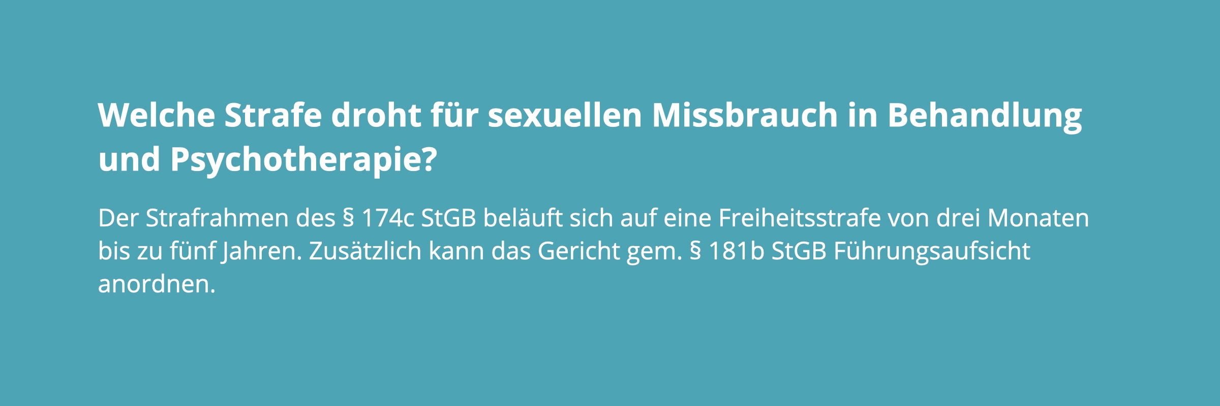 Missbrauch in Behandlung und Psychotherapie, § 174c StGB